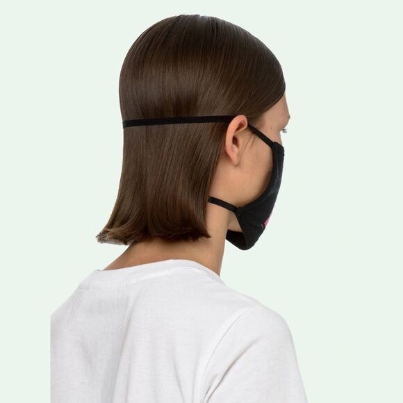 Off-White Black Fuchsia Pink Arrow Motif Unisex Mask NWT - Picture 8 of 16